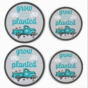 Farmhouse Stove Burner Cover Set | Grow Where You are Planted